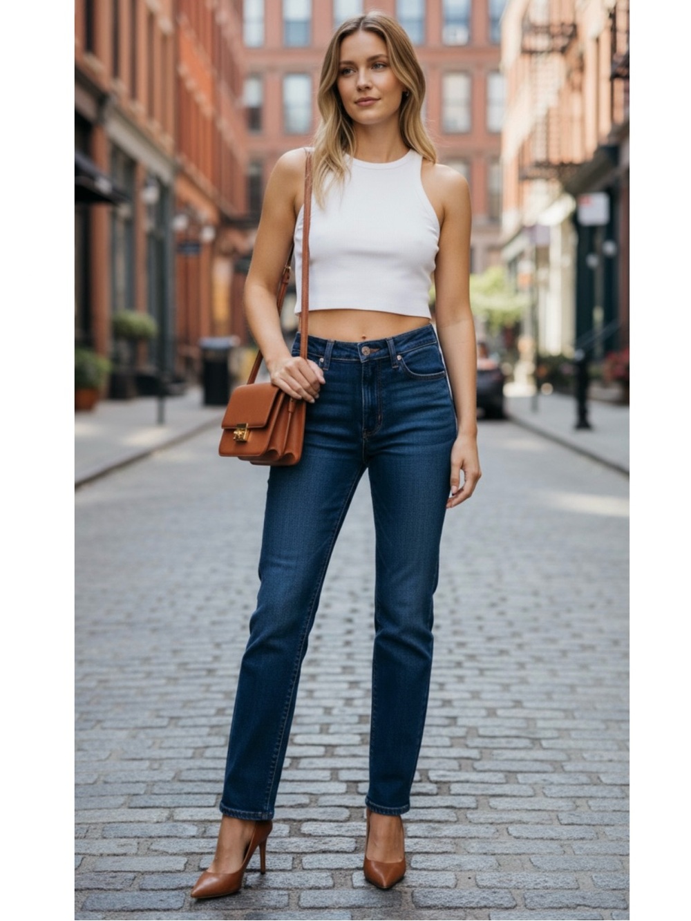 NWT Reformation Jax Stretch High Rise Straight Jeans in Seneca Size 24